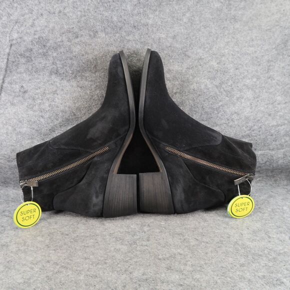 Paul Green Shoe Women 8.5 Bootie Classic Fashion Block Heel Leather Nicole Black - Picture 9 of 16